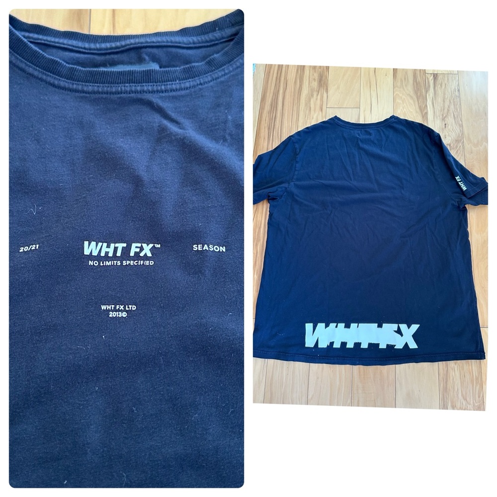 White Fox Writing On The Wall Oversized Black Tee Men’s size L/XL